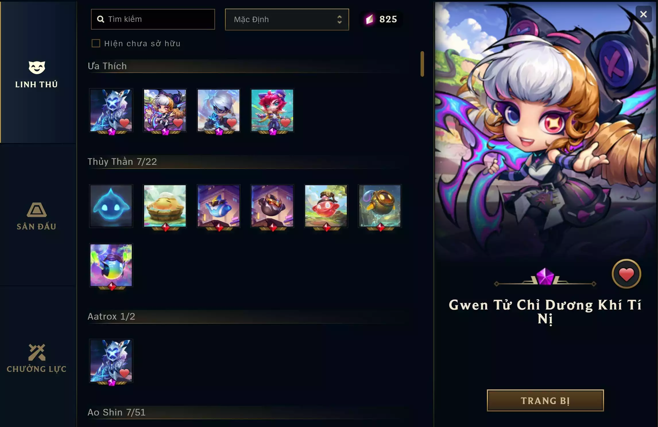 Ảnh 🔰 COMBO CHIBI SIÊU VIP ✅ GWEN TỬ CHỈ DƯƠNG KHÍ TÍ NỊ ✅ DRX AATROX TÍ NỊ NỊ ✅ LEESIN LONG CƯỚC TÍ NỊ ✅ SET HEARTSTEEL TÍ NỊ ⬆️ TRANG PHỤC - 430SKIN ⬆️ NHIỀU BỘ VIP FULL KHUNG SKIN ✅  🍁 UNRANK 🍁 CÓ THẺ ĐỔI TÊN INGAME